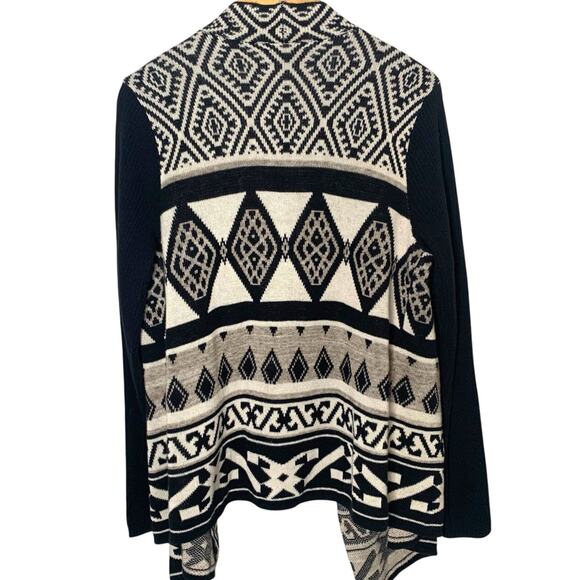 Lucky Brand Cardigan Women's Size Large Aztec Neutrals Lagenlook Versatile - Picture 3 of 8
